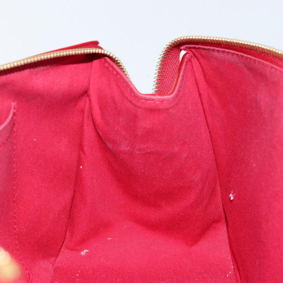 LOUIS VUITTON Vernis Rosewood Avenue Hand Bag Pomme D'amour M93507 Auth 143133