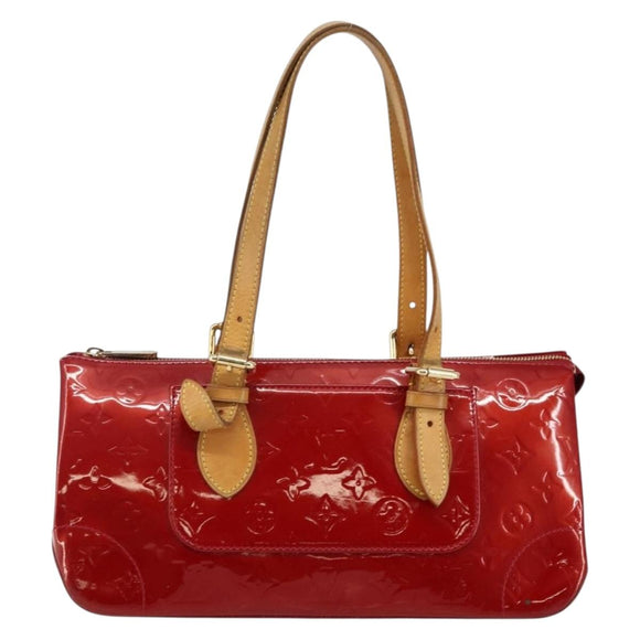 LOUIS VUITTON Vernis Rosewood Avenue Hand Bag Pomme D'amour M93507 Auth 143133