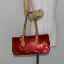LOUIS VUITTON Vernis Rosewood Avenue Hand Bag Pomme D'amour M93507 Auth 143133-24