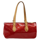 LOUIS VUITTON Vernis Rosewood Avenue Hand Bag Pomme D'amour M93507 Auth 143133-2