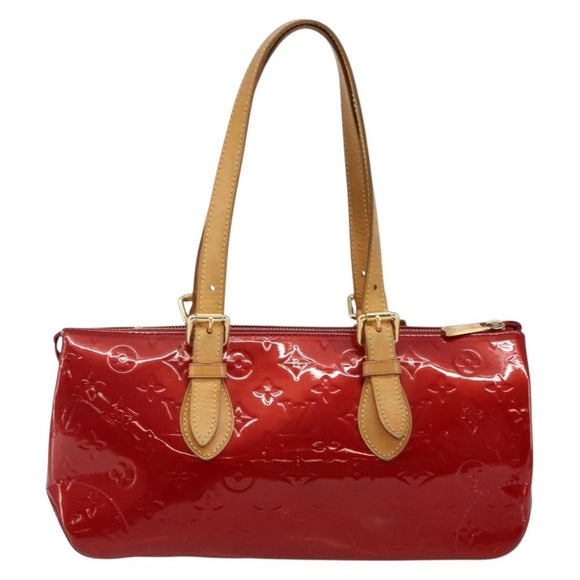 LOUIS VUITTON Vernis Rosewood Avenue Hand Bag Pomme D'amour M93507 Auth 143133