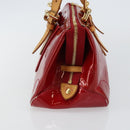 LOUIS VUITTON Vernis Rosewood Avenue Hand Bag Pomme D'amour M93507 Auth 143133-4