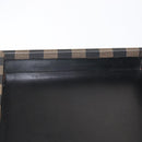 FENDI Attache Case Pecan Canvas Black Brown Auth 143134-20