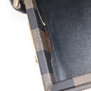FENDI Attache Case Pecan Canvas Black Brown Auth 143134-22