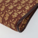 Christian Dior Trotter Canvas Shoulder Bag Red Gold Auth 143135-9