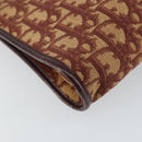 Christian Dior Trotter Canvas Shoulder Bag Red Gold Auth 143135-14