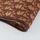 Christian Dior Trotter Canvas Shoulder Bag Red Gold Auth 143135-16