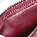 Christian Dior Trotter Canvas Shoulder Bag Red Gold Auth 143135-11