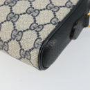 GUCCI GG Supreme Sherry Line Shoulder Bag PVC Navy Gold 89 02 055 Auth 143138-9