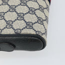 GUCCI GG Supreme Sherry Line Shoulder Bag PVC Navy Gold 89 02 055 Auth 143138-14
