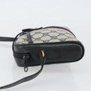 GUCCI GG Supreme Sherry Line Shoulder Bag PVC Navy Gold 89 02 055 Auth 143138-4