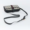 GUCCI GG Supreme Sherry Line Shoulder Bag PVC Navy Gold 89 02 055 Auth 143138-7