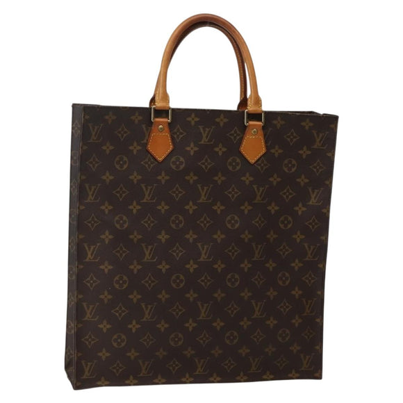 LOUIS VUITTON Monogram Sac Plat Hand Bag M51140 LV Auth 143141