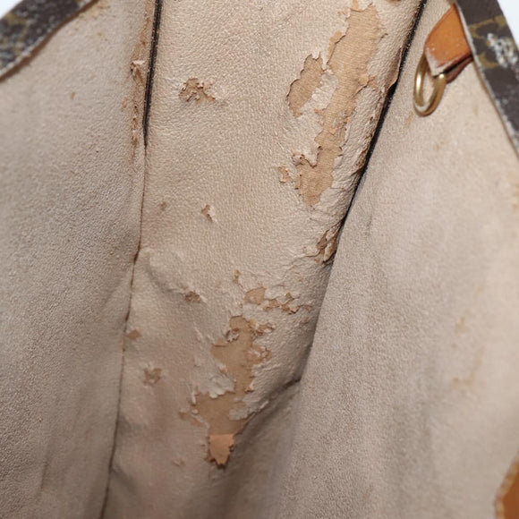 LOUIS VUITTON Monogram Sac Plat Hand Bag M51140 LV Auth 143141