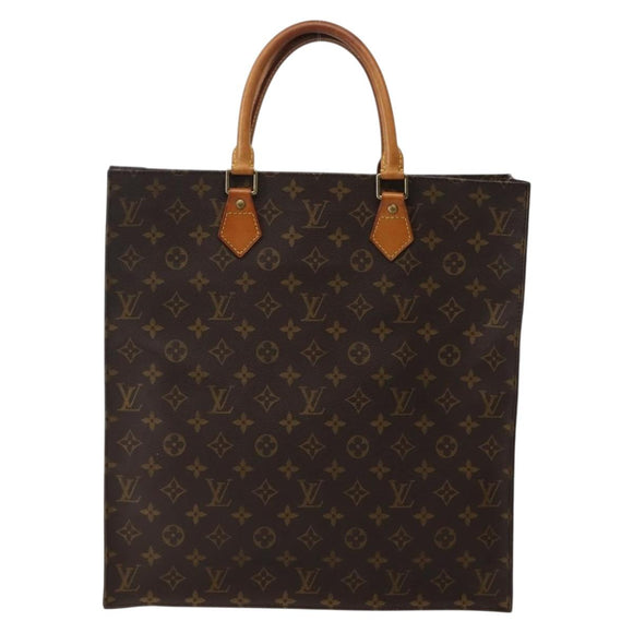 LOUIS VUITTON Monogram Sac Plat Hand Bag M51140 LV Auth 143141