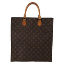 LOUIS VUITTON Monogram Sac Plat Hand Bag M51140 LV Auth 143141-2