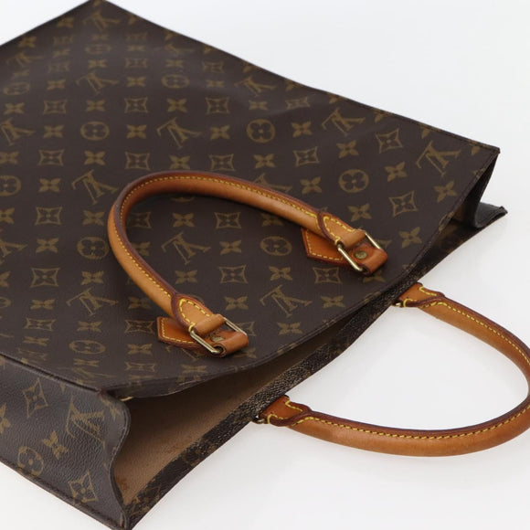 LOUIS VUITTON Monogram Sac Plat Hand Bag M51140 LV Auth 143141