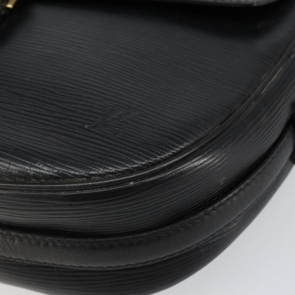 LOUIS VUITTON Epi Jeune Fille MM Shoulder Bag Black M52152 LV Auth 143146