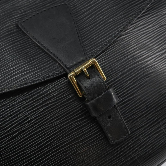 LOUIS VUITTON Epi Jeune Fille MM Shoulder Bag Black M52152 LV Auth 143146