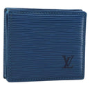 LOUIS VUITTON Epi Porte Monnaie Boite Coin Purse Blue M63695 LV Auth 143153V-1