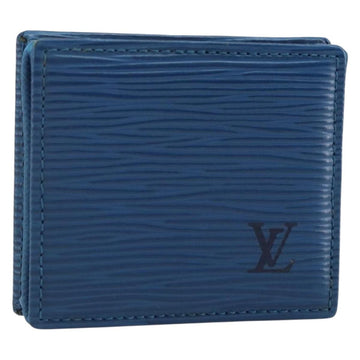 LOUIS VUITTON Epi Porte Monnaie Boite Coin Purse Blue M63695 LV Auth 143153V