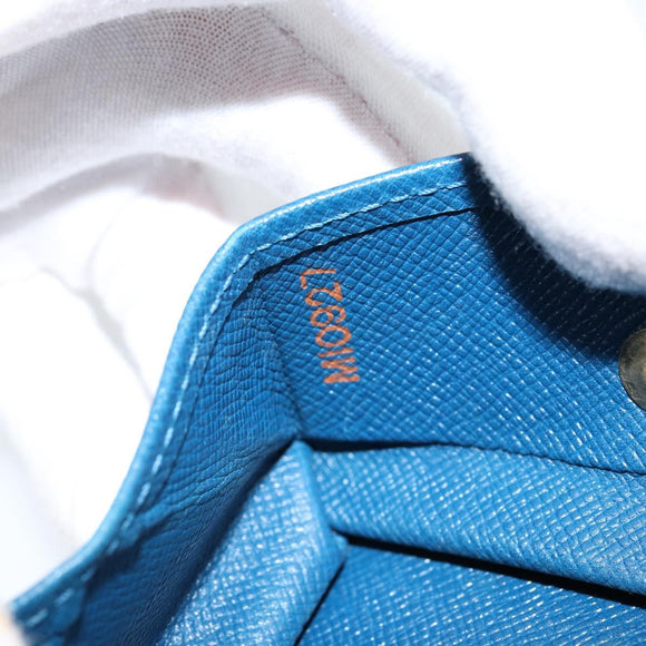 LOUIS VUITTON Epi Porte Monnaie Boite Coin Purse Blue M63695 LV Auth 143153V