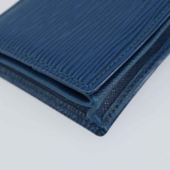 LOUIS VUITTON Epi Porte Monnaie Boite Coin Purse Blue M63695 LV Auth 143153V