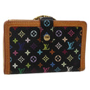 LOUIS VUITTON Multicolor Portefeuille Viennois Wallet Black M92988 Auth 143154-1