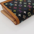 LOUIS VUITTON Multicolor Portefeuille Viennois Wallet Black M92988 Auth 143154-16