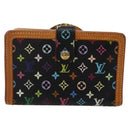 LOUIS VUITTON Multicolor Portefeuille Viennois Wallet Black M92988 Auth 143154-13