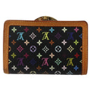 LOUIS VUITTON Multicolor Portefeuille Viennois Wallet Black M92988 Auth 143154-2