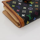 LOUIS VUITTON Multicolor Portefeuille Viennois Wallet Black M92988 Auth 143154-14