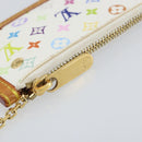 LOUIS VUITTON Multicolor Pochette Cles Coin Purse White M92655 LV Auth 143155-9