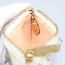 LOUIS VUITTON Multicolor Pochette Cles Coin Purse White M92655 LV Auth 143155-18