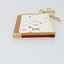 LOUIS VUITTON Multicolor Pochette Cles Coin Purse White M92655 LV Auth 143155-3