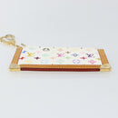 LOUIS VUITTON Multicolor Pochette Cles Coin Purse White M92655 LV Auth 143155-6