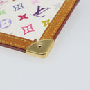 LOUIS VUITTON Multicolor Pochette Cles Coin Purse White M92655 LV Auth 143155-7