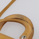 Christian Dior Lady Dior Canage Bag Patent leather 2way Beige Silver Auth 143159-15