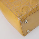 Christian Dior Lady Dior Canage Bag Patent leather 2way Beige Silver Auth 143159-18