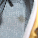 Christian Dior Lady Dior Canage Bag Patent leather 2way Beige Silver Auth 143159-23