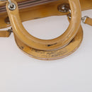 Christian Dior Lady Dior Canage Bag Patent leather 2way Beige Silver Auth 143159-8