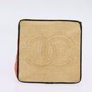 CHANEL Matelasse Chain Shoulder Bag Straw Beige Gold CC Auth 143162-9