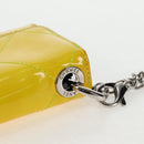 CHANEL Matelasse Chain Wallet Patent leather Yellow Silver CC Auth 143166V-14