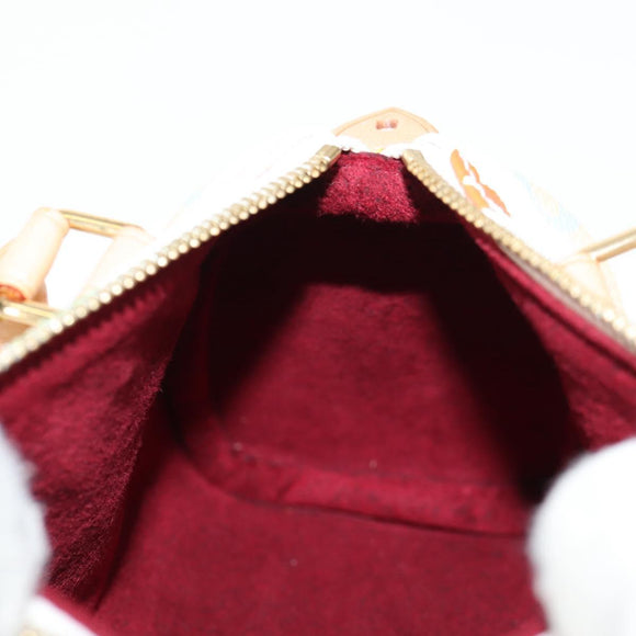 LOUIS VUITTON Monogram Multicolor Mini Speedy Hand Bag White M92645 Auth 143167A