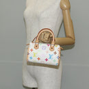 LOUIS VUITTON Monogram Multicolor Mini Speedy Hand Bag White M92645 Auth 143167A-20