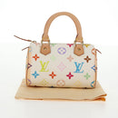 LOUIS VUITTON Monogram Multicolor Mini Speedy Hand Bag White M92645 Auth 143167A-12