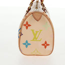 LOUIS VUITTON Monogram Multicolor Mini Speedy Hand Bag White M92645 Auth 143167A-3