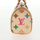 LOUIS VUITTON Monogram Multicolor Mini Speedy Hand Bag White M92645 Auth 143167A-4