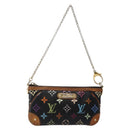 LOUIS VUITTON Multicolor Pochette Mila MM Pouch Black M60097 LV Auth 143169-1