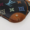 LOUIS VUITTON Multicolor Pochette Mila MM Pouch Black M60097 LV Auth 143169-10